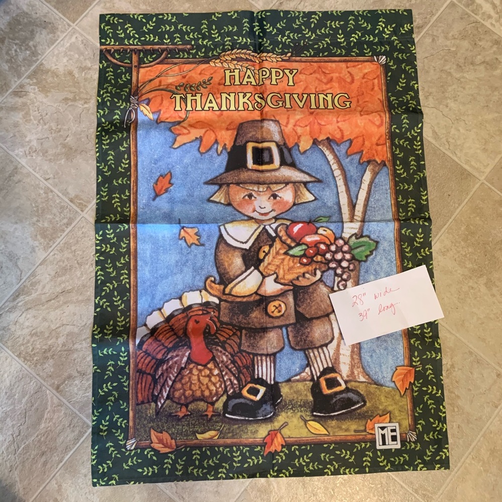 Mary Engelbreit Happy Thanksgiving house flag